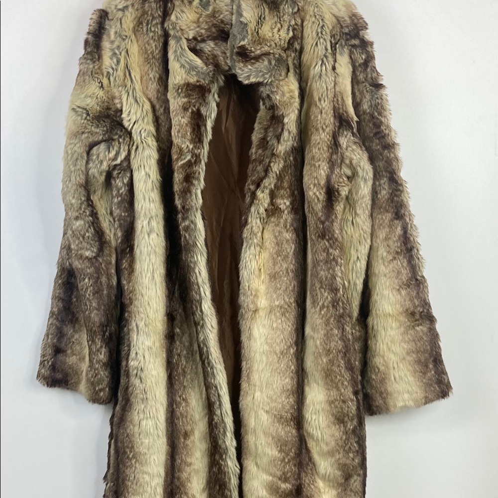 Full length faux leather coat,new without tags